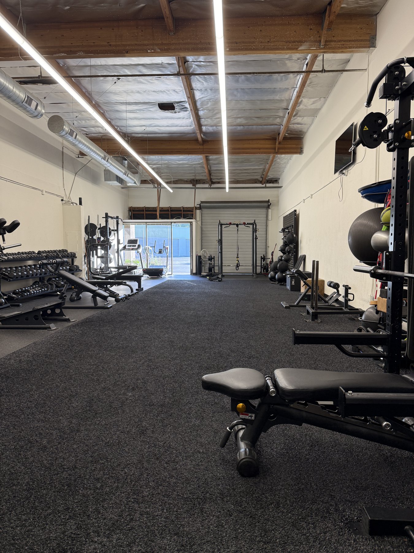 Livitz Fitness home gym with strength training equipment and recovery space.